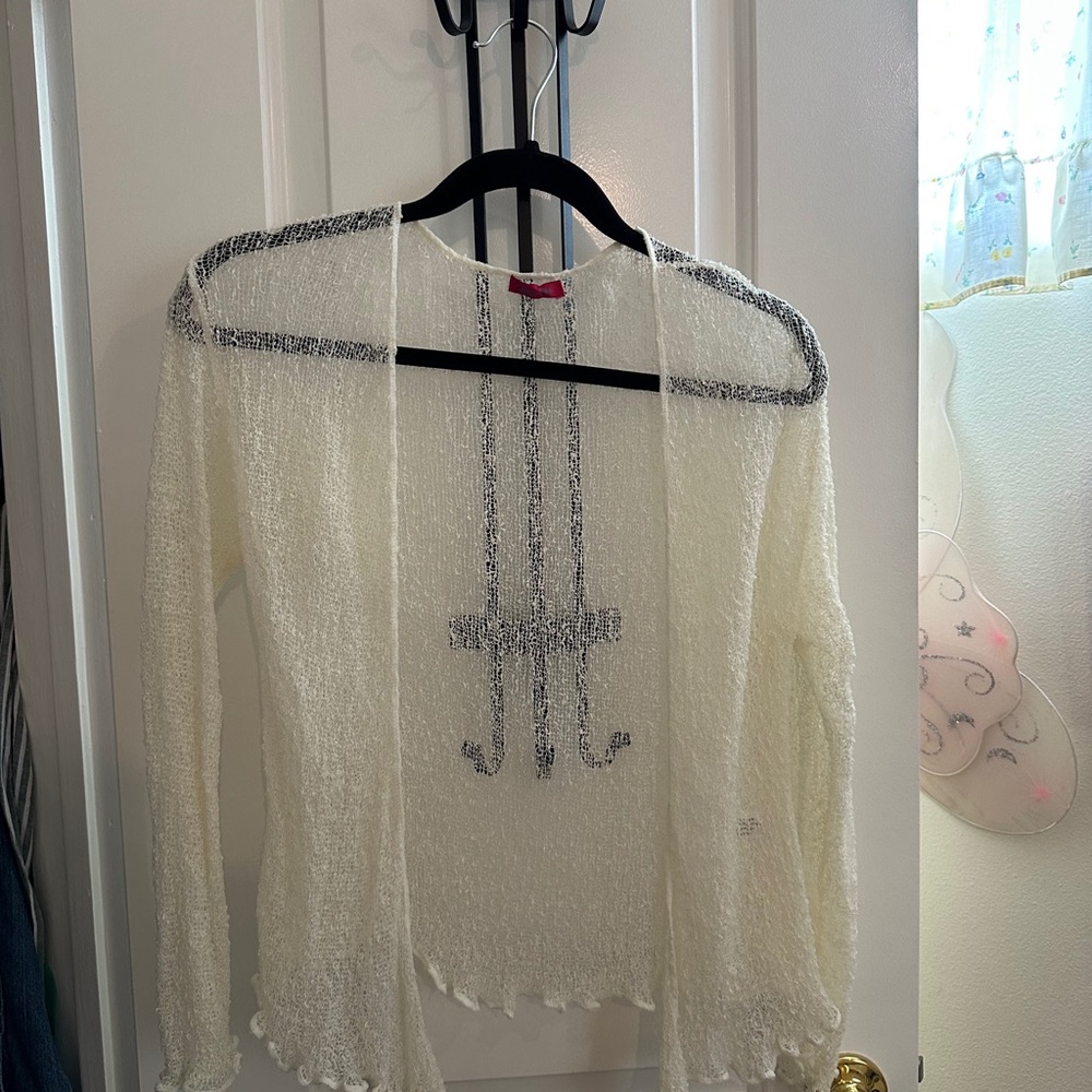 Elegant Cream Cardigan with Accents